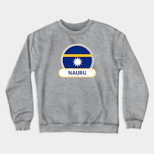 Nauru Country Badge - Nauru Flag Crewneck Sweatshirt